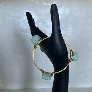 Elegant Gold and Blue Women's Bracelet